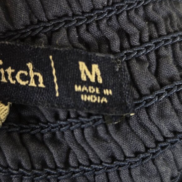 Abercrombie & Fitch Size Medium 100% Cotton Navy Blue Button Front Tank Dress - Picture 10 of 13